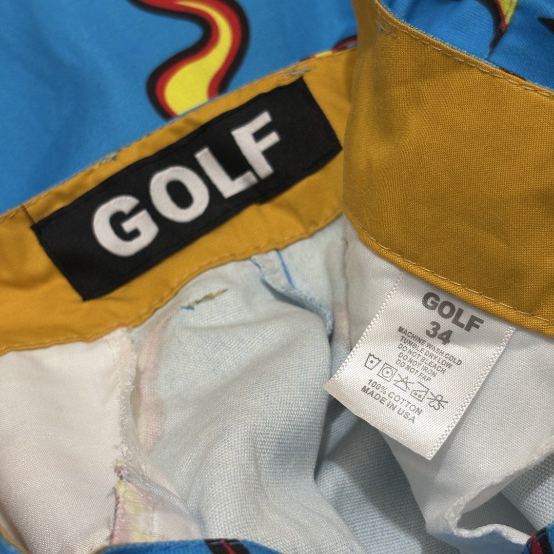 Golfwang flame chinos (Category: Chinos) located in Bauang. Submitted by garmentlounge (Listing ID 1459273284, Image 3). Description: Tyler the creator flame chinos Authentic Size 34 No issues.