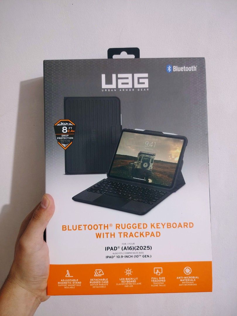 Ipad A16 case with Keyboard (Category: Cases & Sleeves) located in Pasig City. Submitted by jjmm01 (Listing ID 1459163846, Image 1). Description: UAG Rugged Bluetooth Keyboard with case for Ipad A16 Compatible with 11" Ipad 10th-11th generation Brand new, sealed Original/authentic, no issue P7490 orig price, selling it for 4k, negotiable po sa sure buyer Parañaque City location.