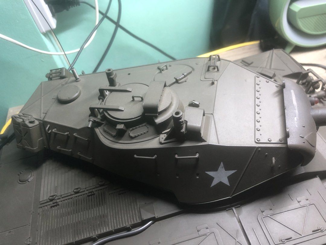USAM41A3 Toy Tank Model (Category: Vehicle & Diecast Models) located in Manila. Submitted by paps08 (Listing ID 1459164200, Image 3). Description: - Large scale model of a US M41A3 tank - Classic olive drab color with white star insignia - Features detailed tracks and a movable turret - Ideal for display or adding to a collection - Great for military vehicle enthusiasts NOTE: No antenna and Charger.