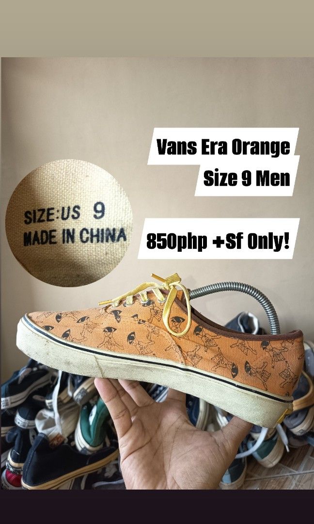 Vans Era Orange (Category: Sneakers) located in Pasay City. Submitted by ODDXX (Listing ID 1459177827, Image 2). Description: Vans Era Orange Size 9 Men/27cm Good Condition 699php +SF Only!.