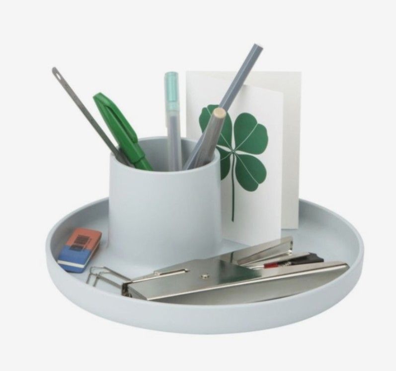 Vitra O- Tidy Desk Organizer - Sky Grey (Category: Home Improvement Tools & Accessories) located in Makati City. Submitted by Gkyutie (Listing ID 1459241492, Image 2). Description: Original Vitra Tray and Pot in One Designer : Michel Charlot,2016 Color - Sky Grey Material- ABS plastic Dimensions- ø22cm,H8cm; pot. ø7.5cm.