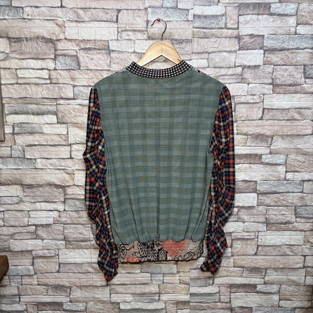Vivienne Tam Multi-print patchwork Longsleeve (Category: Blouses) located in Bacolod City. Submitted by treasurehuntsv2 (Listing ID 1459180487, Image 3). Description: Vivienne Tam Multi-print patchwork Longsleeve Condition – Excellent Color Rate – 9.8/10 Flaws – None ✅ Size: L Dimensions: Width –22 Length –26 DIOR LOUIS VUITTON GUCCI PRADA CHANEL BALENCIAGA BURBERRY FENDI CELINE YSL GIVENCHY VALENTINO BOTTEGA VENETA AMIRI OFF-WHITE MONCLER VERSAC