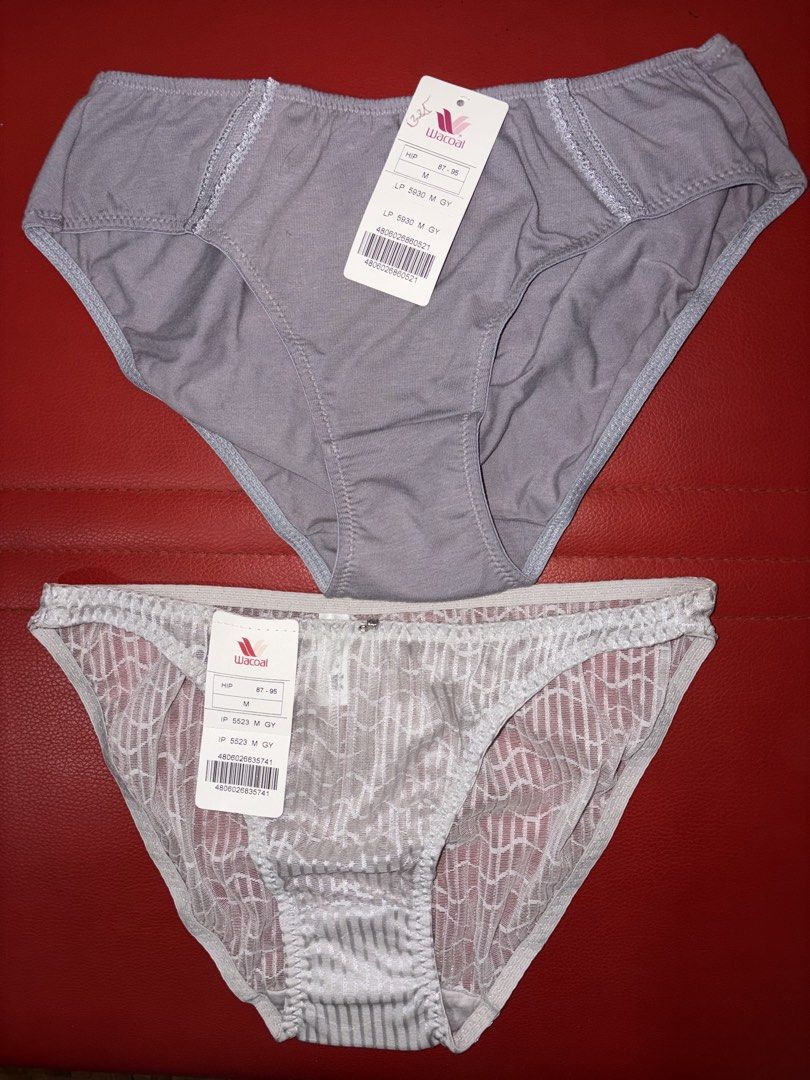 Wacoal Underwear - Size M (Category: Undergarments & Loungewear) located in Batac City. Submitted by vanillabuttercream (Listing ID 1459129570, Image 3). Description: - Brand new Wacoal underwear - Size: Medium (M) - Available colors: Dark Olive Green and Off-White with Lace Trim - Off-white pair fits hip sizes 85-93cm - Both pairs have original tags attached 200 ea / 3 for 500.