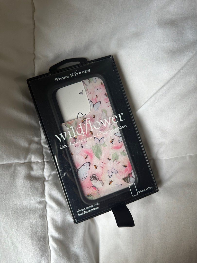 Wildflower phone case for iphone 14 pro (Category: Cases & Sleeves) located in Manila. Submitted by brownbutterlatte (Listing ID 1459125065, Image 1). Description: super cute case!! what you see is what you get with box! no stickers included..