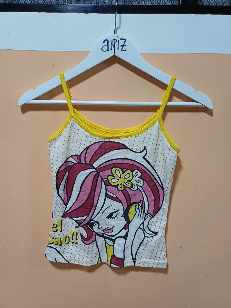 Y2k Printed Top (Category: Sleeveless) located in Davao. Submitted by phgrails082 (Listing ID 1459198352, Image 1). Description: Y2k Printed Top small to medium, 14.5w x 18L Excellent condition 300 add sf.