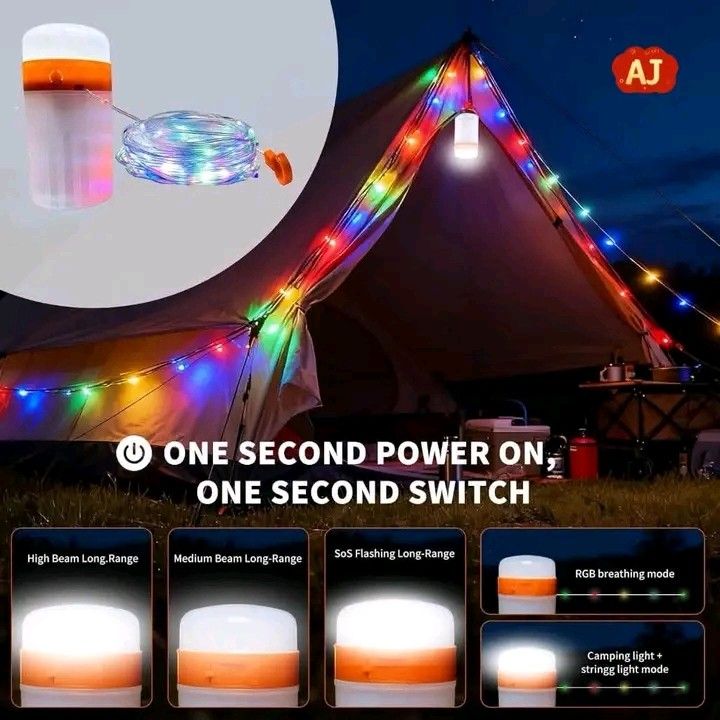 10M String Light RGB Camping Atmosphere Light String USB Charging (Category: Other Home Decor) located in Manila. Submitted by legitseller_angel06 (Listing ID 1462896704, Image 2). Description: .