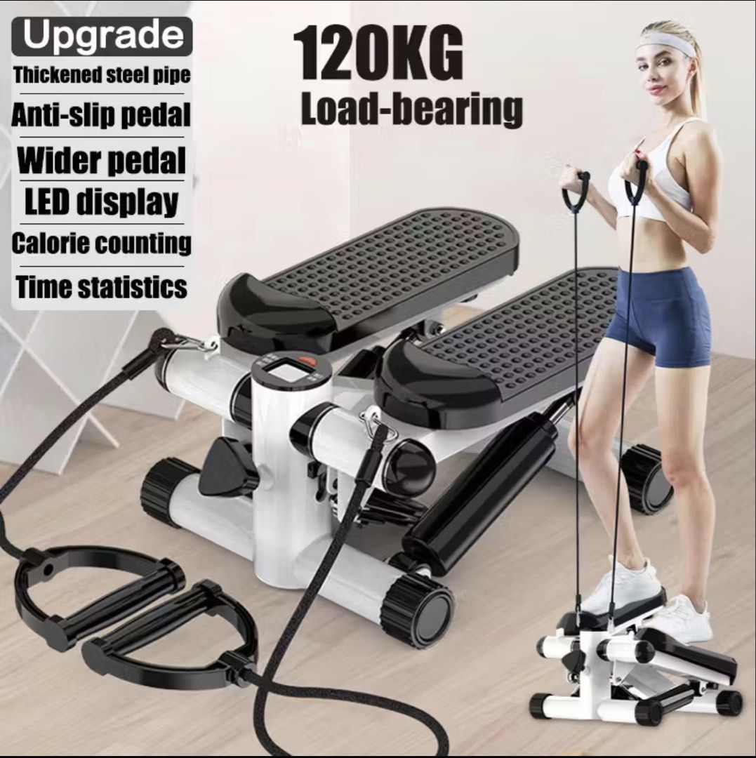 120KG Load-Bearing Stepper Machine with LED Display (Category: Cardio & Fitness Machines) located in Cebu City. Submitted by villanueva97602 (Listing ID 1462911180, Image 1). Description: - Supports up to 120KG weight capacity. - Durable thickened steel pipes for long-lasting use. - Features anti-slip pedals for secure workouts. - Wider pedal design for enhanced comfort and safety. - Built-in LED display shows calorie count and workout time. - Id