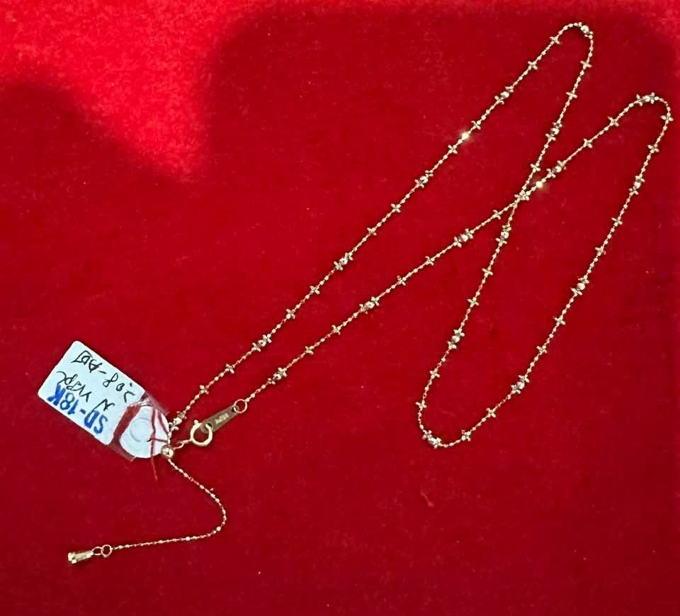 18k Saudi gold adjustable necklace (Category: Necklaces) located in Manila. Submitted by bhelgoldseller2ndaccount (Listing ID 1463025901, Image 2). Description: New!!✨New!!✨New!! Authentic 18k Saudi Golds 💯pawnable/naisasanla 💯with high appraisal rate 💯good investment 💯Direct supplier price 👉OPEN for resellers 🌺please take time to evaluate their actual sizes and grams 👉Best panggift for all occasions ✅ Sold per grams not per piece Kya lowe