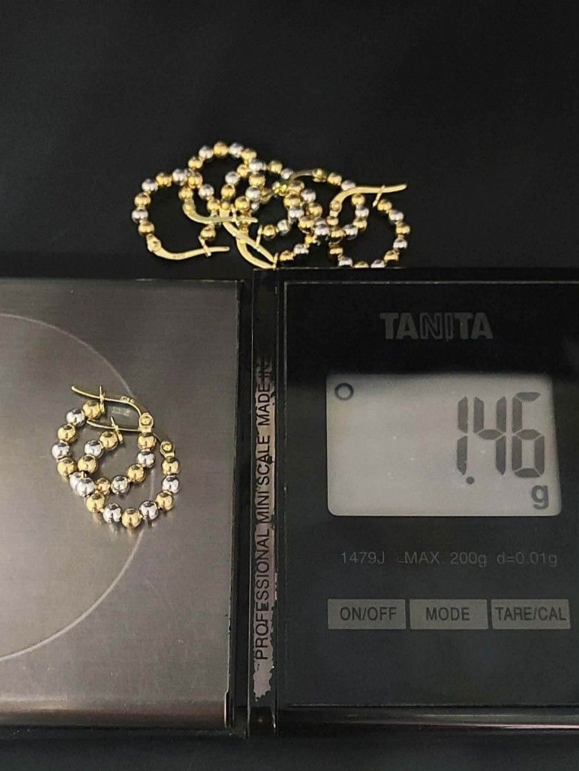 18k Saudi gold tricolor bubble loop Earrings (Category: Earrings) located in Manila. Submitted by bhelgoldseller2ndaccount (Listing ID 1462933122, Image 3). Description: New!!✨New!!✨New!! Authentic 18k Saudi Golds 💯pawnable/naisasanla 💯with high appraisal rate 💯good investment 💯Direct supplier price 👉OPEN for resellers 🌺please take time to evaluate their actual sizes and grams 👉Best panggift for all occasions ✅ Sold per grams not per piece