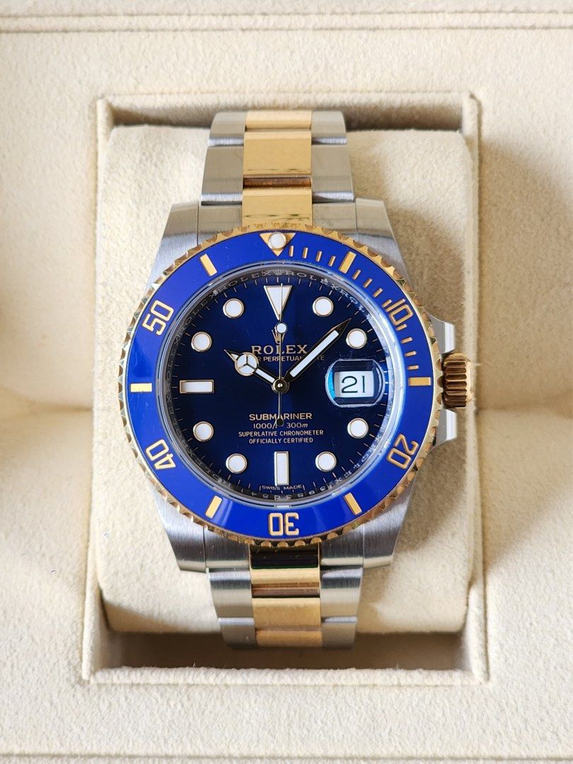 2019 (dec) Rolex Submariner 116613LB “Bluesy” (Category: Luxury Watches) located in Pasig City. Submitted by inverted6_ph (Listing ID 1462975686, Image 1). Description: 2019 (dec) Rolex Submariner 116613LB “Bluesy” One of the last 116613 bluesys to be released 9/10 condition. Mint! Comes complete with inner and outer box, warranty card, booklets and tags Asking 835,000php 📍Viewings can be done on our shop located at the Grove by Rockwell, Pasig 