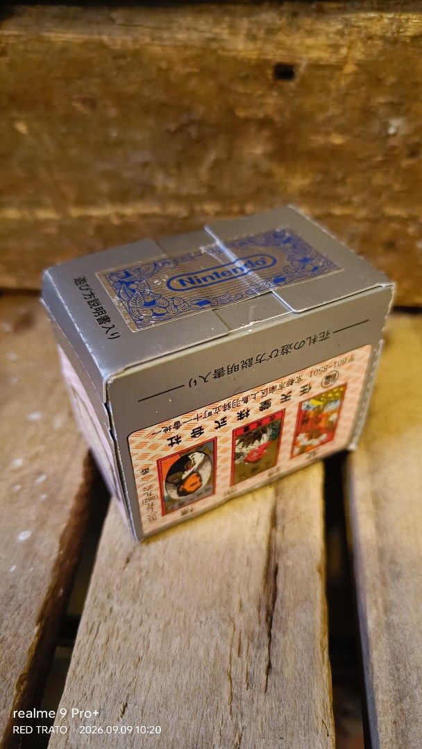 💯 Vintage Nintendo Hanafuda Playing Cards Box (Category: Board Games & Puzzles) located in General Mariano Alvarez. Submitted by randzwurkz85264 (Listing ID 1463037022, Image 2). Description: - Bnew Original Nintendo Hanafuda playing cards box - Features classic Japanese artwork on packaging - Includes instruction manual - Collectible item for Nintendo enthusiasts - Box shows some signs of age but is in good overall condition - Rare find for col
