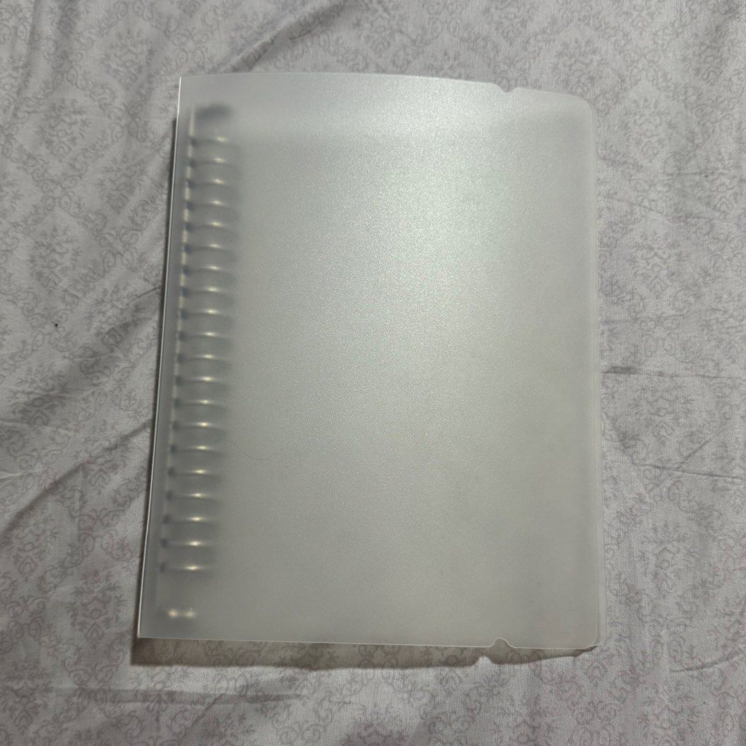 A5 Frosted Clear Binder with Silver Spiral Binding (Category: Stationery & School Supplies) located in Antipolo. Submitted by nyeahsells (Listing ID 1462974715, Image 1). Description: RFS: decluttering Disclaimer: - All sales final (NO RETURN, NO EXCHANGE) - Our shop will not be liable for any damages due to mishandling by the courier - Please manage expectations - First to pay gets the item (NO RESERVATIONS) FAQS: - MOP: GCASH only - MOD: Gogo X