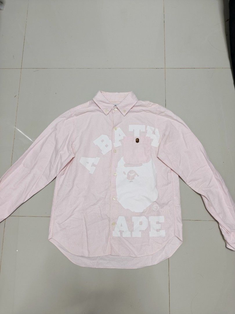 A BATHING APE (Category: Tshirts & Polo Shirts ) located in Paranaque City. Submitted by judy.arquillos (Listing ID 1463021849, Image 1). Description: A BATHING APE POLO SLEEVE BUTTON DOWN SIZE XS FIT SMALL MEN WOMEN COMPLETE TAGS SEE TO APPRECIATE NO ISSUE 1000+SHIP J&T LALAMOVE/ PICK UP.