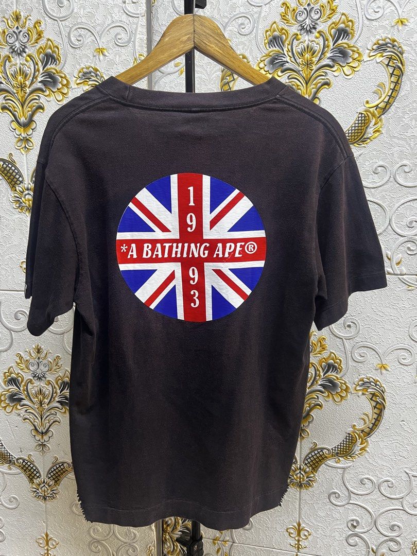 A Bathing Ape BAPE Tee Union Jack Back Print (Category: Tshirts & Polo Shirts ) located in Manila. Submitted by irenekaren57943 (Listing ID 1463012716, Image 2). Description: 𒊹︎𝐄𝐕𝐈𝐒𝐔 𝐒𝐡𝐢𝐫𝐭 ➤ 𝟏𝟗.𝟓 𝐖 | 𝟐𝟔 𝐋 | 𝐌𝐞𝐝𝐢𝐮𝐦 𝐨𝐧 𝐓𝐚𝐠 ➤ 𝟗.𝟓 | 𝐄𝐱𝐜𝐞𝐥𝐥𝐞𝐧𝐭 ➤ 𝐍𝐞𝐞𝐝 𝐖𝐚𝐬𝐡 .