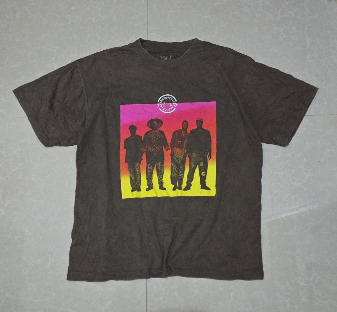 A Tribe Called Quest official merch (Category: Tshirts & Polo Shirts ) located in El Nido. Submitted by marco.tandoc (Listing ID 1463001847, Image 1). Description: color: brown size: large width: 23 length: 28 no issue.