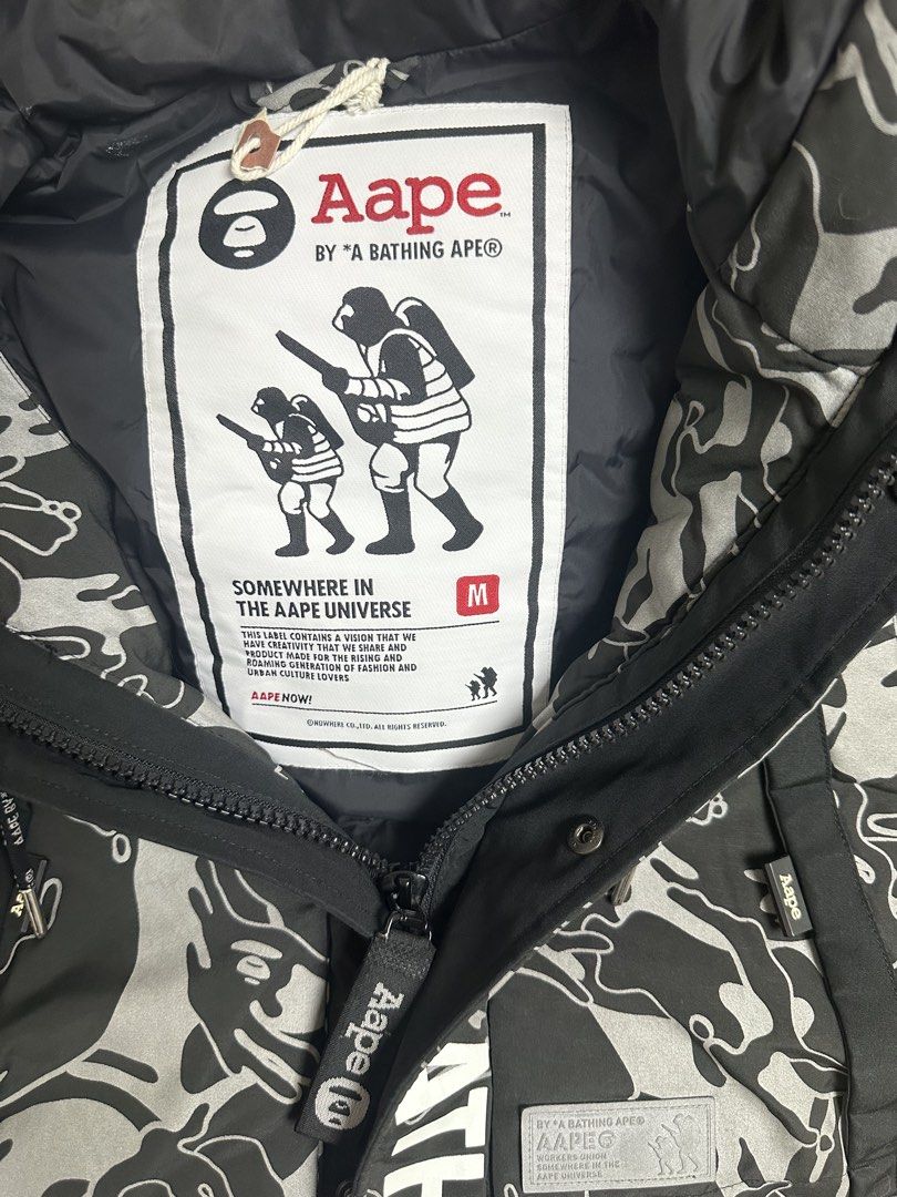 AAPE by a bathing ape camouflage puffer jacket AAPE BAPE (Category: Coats, Jackets and Outerwear) located in Cavite. Submitted by jdfselectify (Listing ID 1462914819, Image 3). Description: Excellent condition 22W x 27L M-L men fitting .