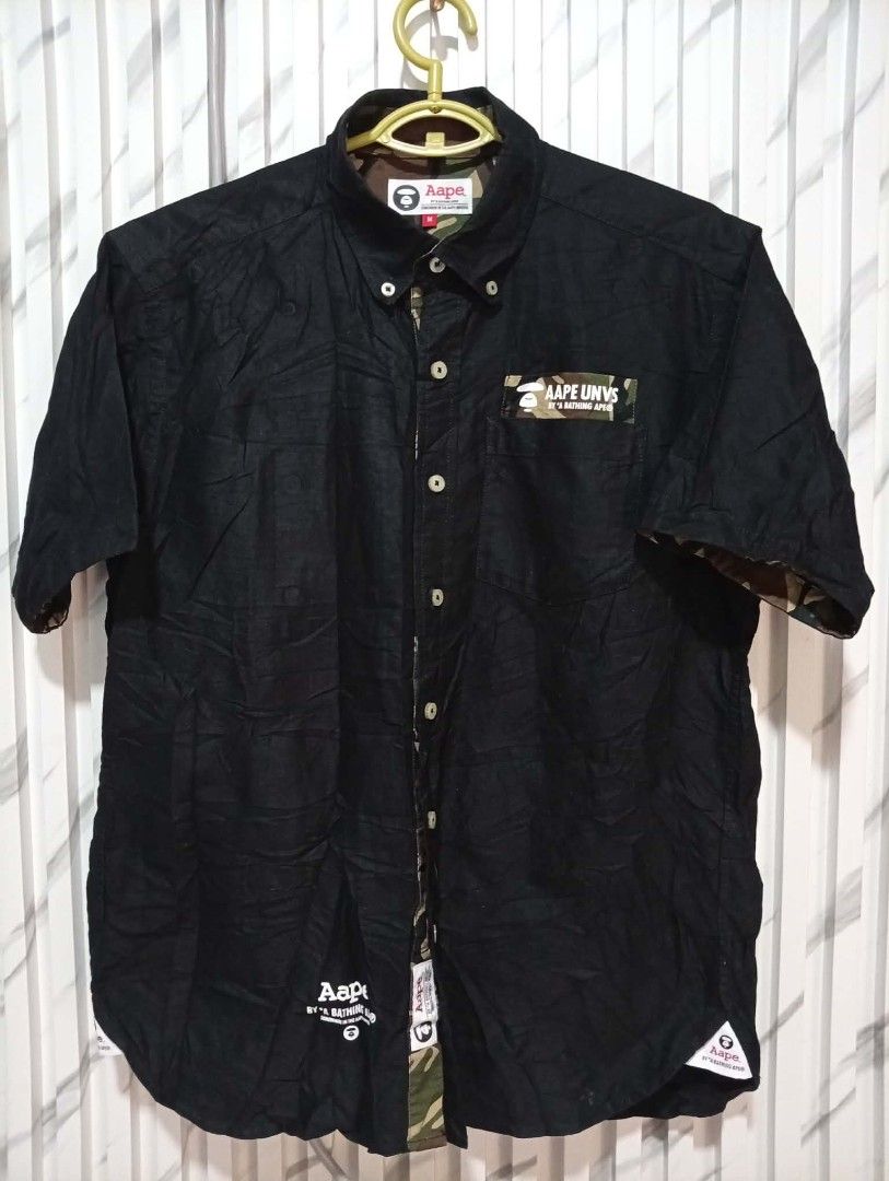 Aape By Bathing Ape Camou Patch polo Shirt button down ( Authentic ) (Category: Tshirts & Polo Shirts ) located in Barotac Nuevo. Submitted by john.pritz (Listing ID 1462909707, Image 1). Description: Aape By Bathing Ape Camou Patch Polo shirt Button down ( Authentic ) Like new condi no issue Medium on tag Width 21 to 22 Length 28.