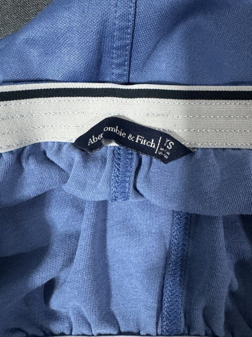 Abercrombie & Fitch blue shorts (Category: Activewear) located in General Santos City (Dadiangas). Submitted by curatedstuffs101 (Listing ID 1462946435, Image 3). Description: Excellent used condition No flaws Color rate:10/10 Size xs on tag Garterized on the waist Fits up to medium body frame Pls refer to the photos attached for the exact measurement . Low ballers will not be entertained .
