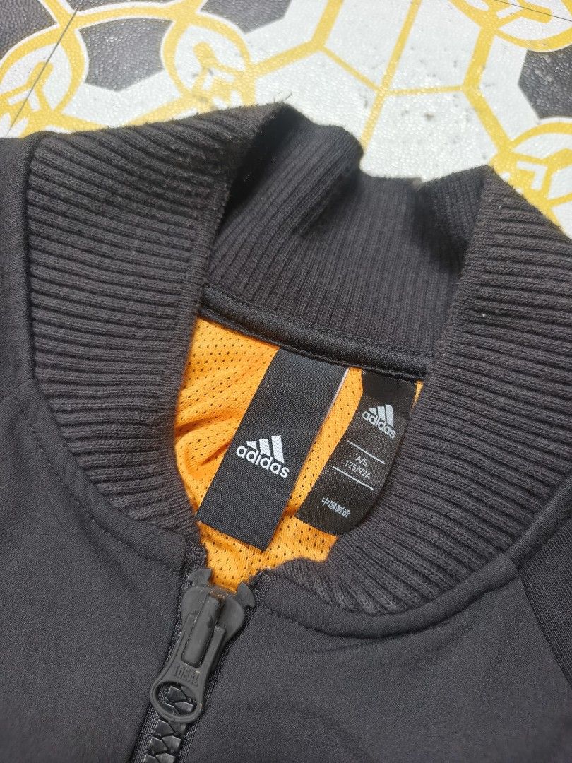 Adidas Bomber Jacket Black Orange Patch (Category: Coats, Jackets and Outerwear) located in Manila. Submitted by yuzthrift (Listing ID 1463004916, Image 3). Description: ADIDAS ATHLETIC PATCH FULL ZIP JACKET AUTHENTIC ‎ ‎SIZE : SMALL ‎DIMES : 21 X 26.5 ‎10/10 COLORATE ‎NO ISSUE / EXCELLENT CONDITION ‎ ‎400PHP + SHIPPING.