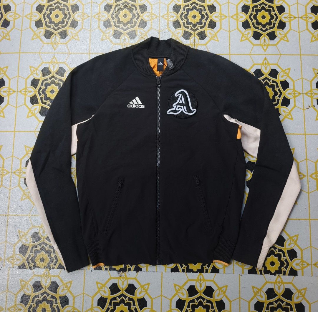Adidas Bomber Jacket Black Orange Patch (Category: Coats, Jackets and Outerwear) located in Manila. Submitted by yuzthrift (Listing ID 1463004916, Image 1). Description: ADIDAS ATHLETIC PATCH FULL ZIP JACKET AUTHENTIC ‎ ‎SIZE : SMALL ‎DIMES : 21 X 26.5 ‎10/10 COLORATE ‎NO ISSUE / EXCELLENT CONDITION ‎ ‎400PHP + SHIPPING.