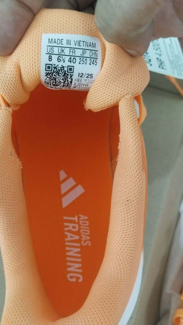 Adidas JQ1446 Dropset Control Trainer W Orange (Category: Sneakers) located in Manila. Submitted by oileruacaryl (Listing ID 1463087051, Image 2). Description: - Orange Adidas Dropset Control Trainer W training shoes - Size: 8 US / 6.5 UK / 40 EU / 250 JP / 245 CHN - Model: JQ1446 - Made in Vietnam - Original Price: PHP 4,500.00 - Perfect for your training needs!.