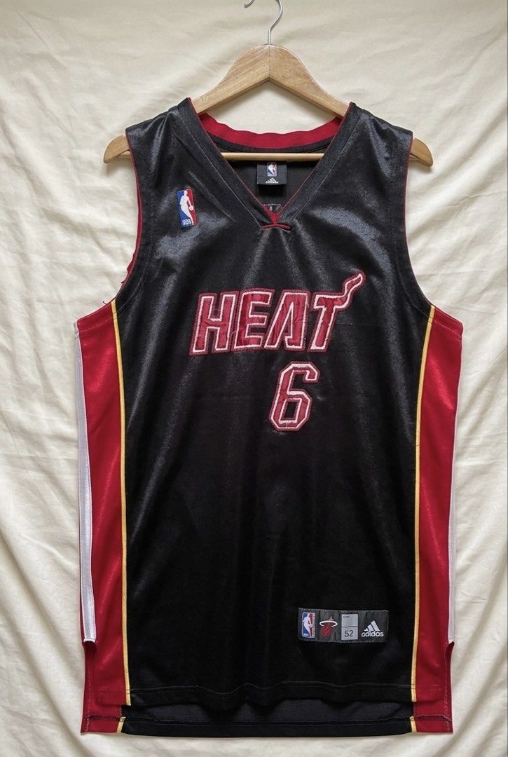 Authentic Adidas Miami Heat LeBron James #6 Jersey (Category: Activewear) located in Manila. Submitted by goldenprngs101 (Listing ID 1463036749, Image 1). Description: Adidas Miami Heat LeBron James #6 Swingman Jersey -Size 52 / XL -Slightly negotiable for fast transactors! Looking for a classic piece from the Heat’s Big Three Era? Up for grabs is an original Adidas Miami Heat LeBron James swingman jersey in black. Great for casual street style o