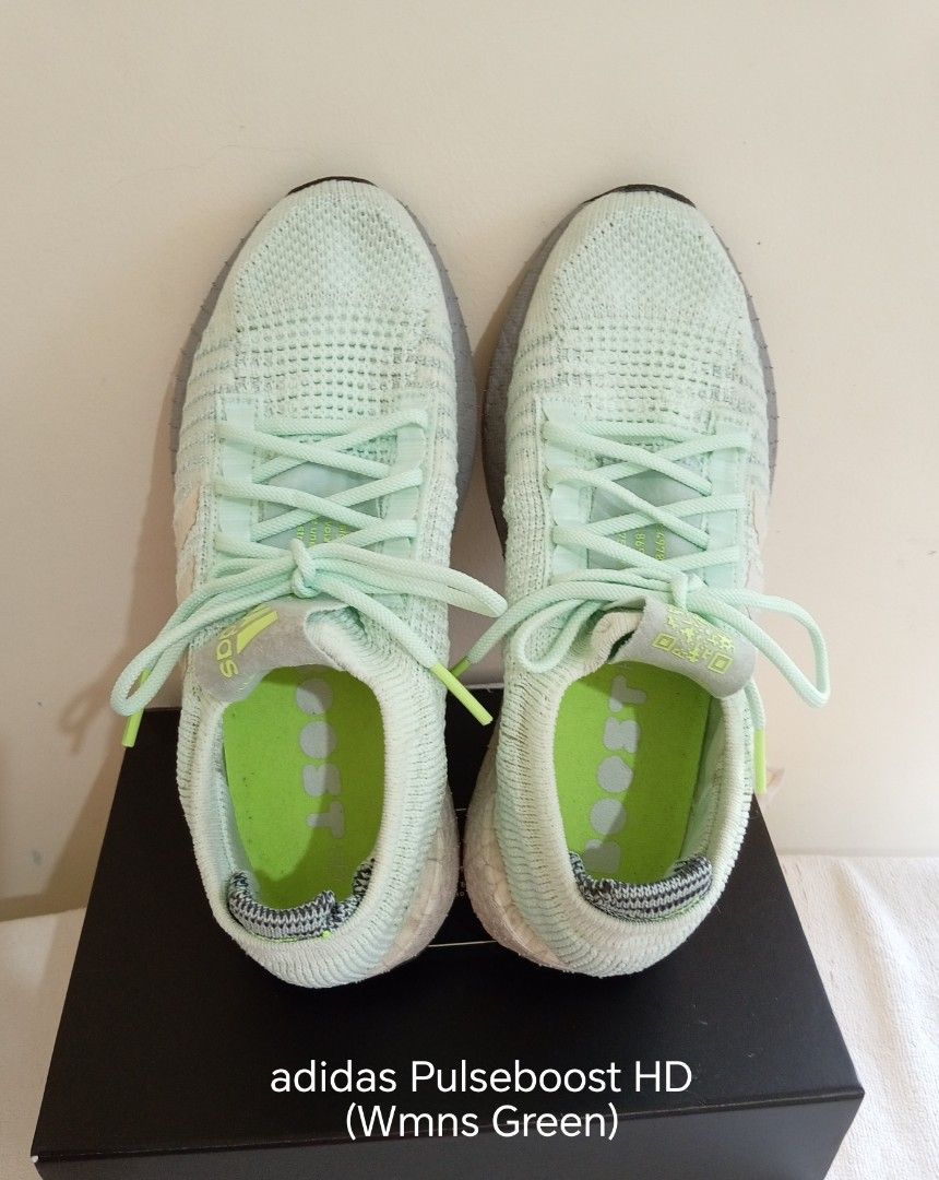 adidas Pulseboost HD ‘Tech Mint’ | US 6.5 | Lightly Used (Category: Sneakers) located in Malolos. Submitted by luxuryis_._water (Listing ID 1462933494, Image 1). Description: luxury is: having the BOOST that you need when you need it. 🏃‍♀️‍➡️ 🏷️ Brand: adidas Pulseboost HD (Women’s) 🎨 Color: Mint Green (official color: Signal Green) 📏 Tag Size: US 6 1/2 / UK 5 🧵Material: engineered textile knit top, high-density TPU midsole, Continental™ Ada
