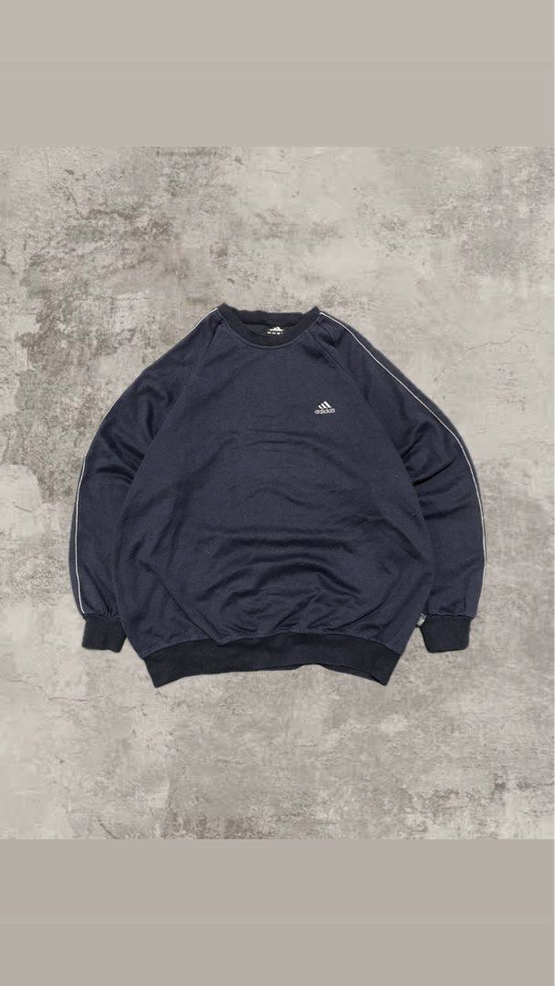 ADIDAS SWEATER (Category: Coats, Jackets and Outerwear) located in Cebu City. Submitted by vast_trese.13 (Listing ID 1462995496, Image 1). Description: ⚠️ITEM DETAILS ⚠️ LENGTH: 28(in inches) WIDTH: 25(in inches) SHLDR - END: 22(in inches) PIT - END: 20(in inches) SIZE: MEDIUM COLOR WAY: NAVY BLUE COLOR CONDITION: 10/10 ISSUE: NONE OVERALL CONDITION: 10/10 💵PRICE 💵 600.