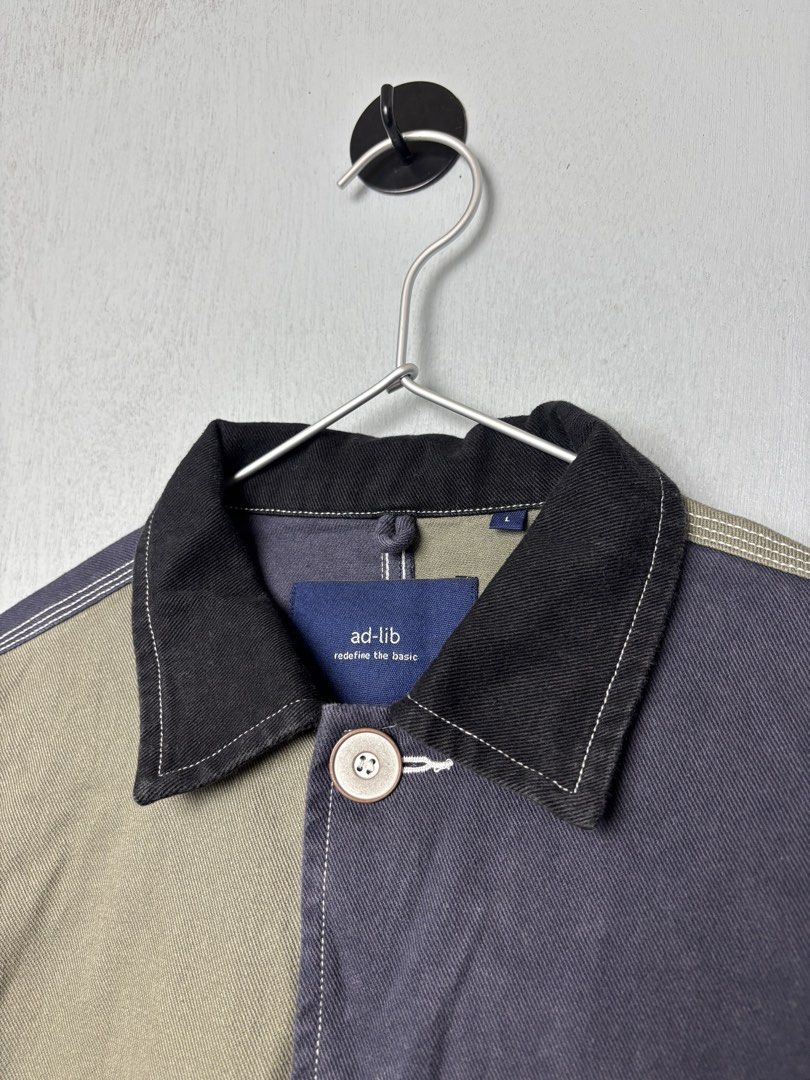 Ad-Lib Japan Color Blocking Chore Jacket (Category: Coats, Jackets and Outerwear) located in Mandaluyong City. Submitted by fellas_ph (Listing ID 1463041071, Image 2). Description: Excellent condition No issues Size L 22.5" Width 29.5" Length.