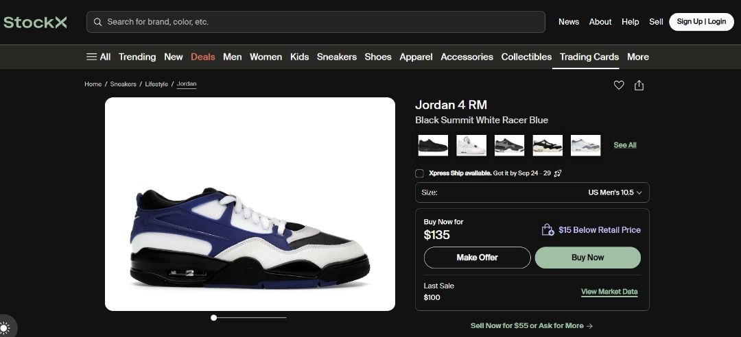 Air Jordan 4 RM Royal Blue (Category: Dress Shoes) located in Taguig. Submitted by laptopmachine (Listing ID 1462790652, Image 3). Description: Nike Air Jordan 4 RM – White/Deep Royal Blue Condition: Brand New | I will deep clean the shoes for sure buyer 100% Original Size: US Men’s 10.5 | 28.5 cm | EUR 44.5 Meetup: MRT/LRT Stations Can book thru Lalamove PM Me. Thanks.