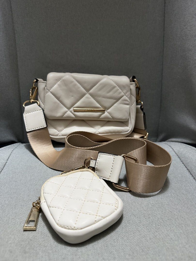 Aldo crossbody bag (Category: Cross-body Bags) located in Davao. Submitted by tingz444less (Listing ID 1463103623, Image 1). Description: has leather cracks, peeling and dents due to storing selling very low.