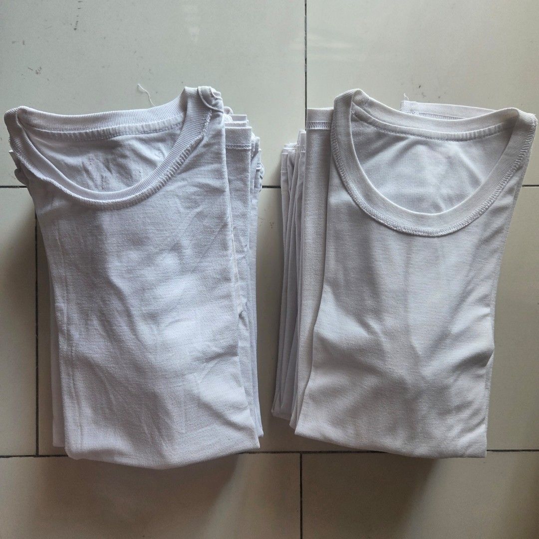 All In! Bundle of White Basic T-shirts (Category: Tshirts & Polo Shirts ) located in Manila. Submitted by buyselldeclutter (Listing ID 1462947652, Image 1). Description: - Bundle of plain white basic t-shirts. - Small to Medium Build For Pick up only Nueva Vizcaya Street Bago Bantay Quezon City.