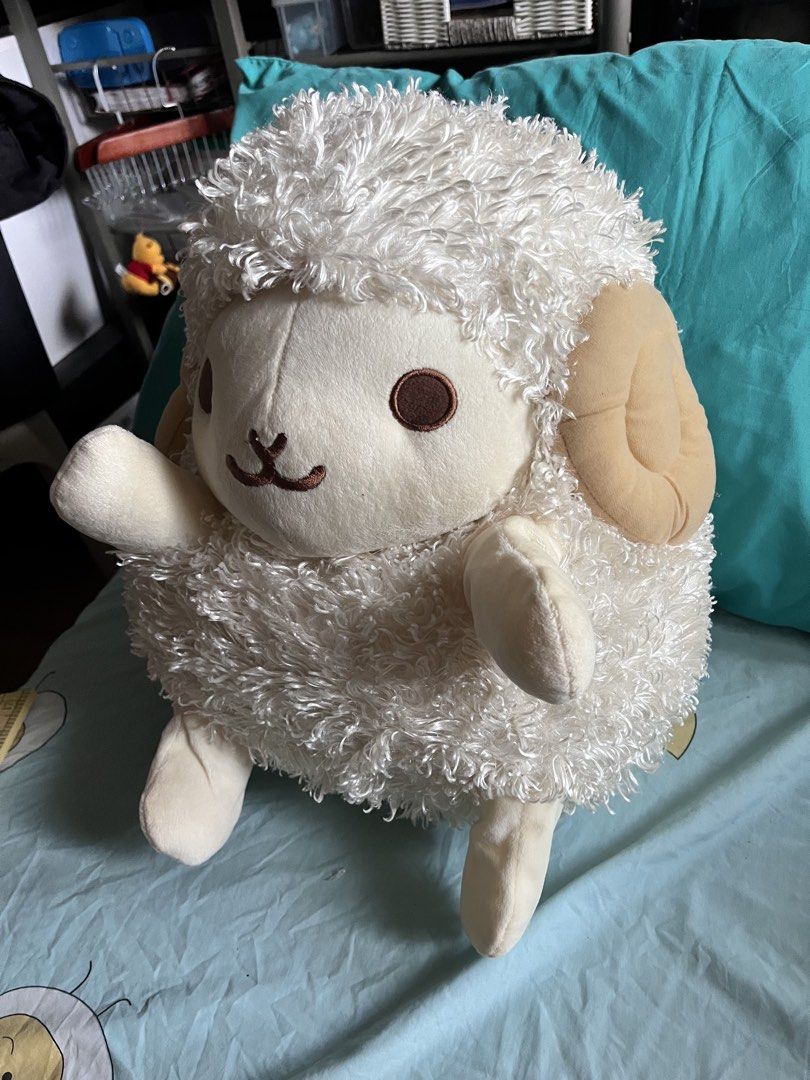 AMUSE SHEEP CREAM BIG (Category: Plushies & Soft Toys) located in Paranaque City. Submitted by bonsaiart (Listing ID 1462920274, Image 2). Description: Good as new Bulky Huggable 950( fixed)+ sf Payment first policy (gcash/ paymaya) Shipping ONLY (J&t) NO TO COD NO TO MEETUP NO TO COP (LBC) No breaking of set or bundle.
