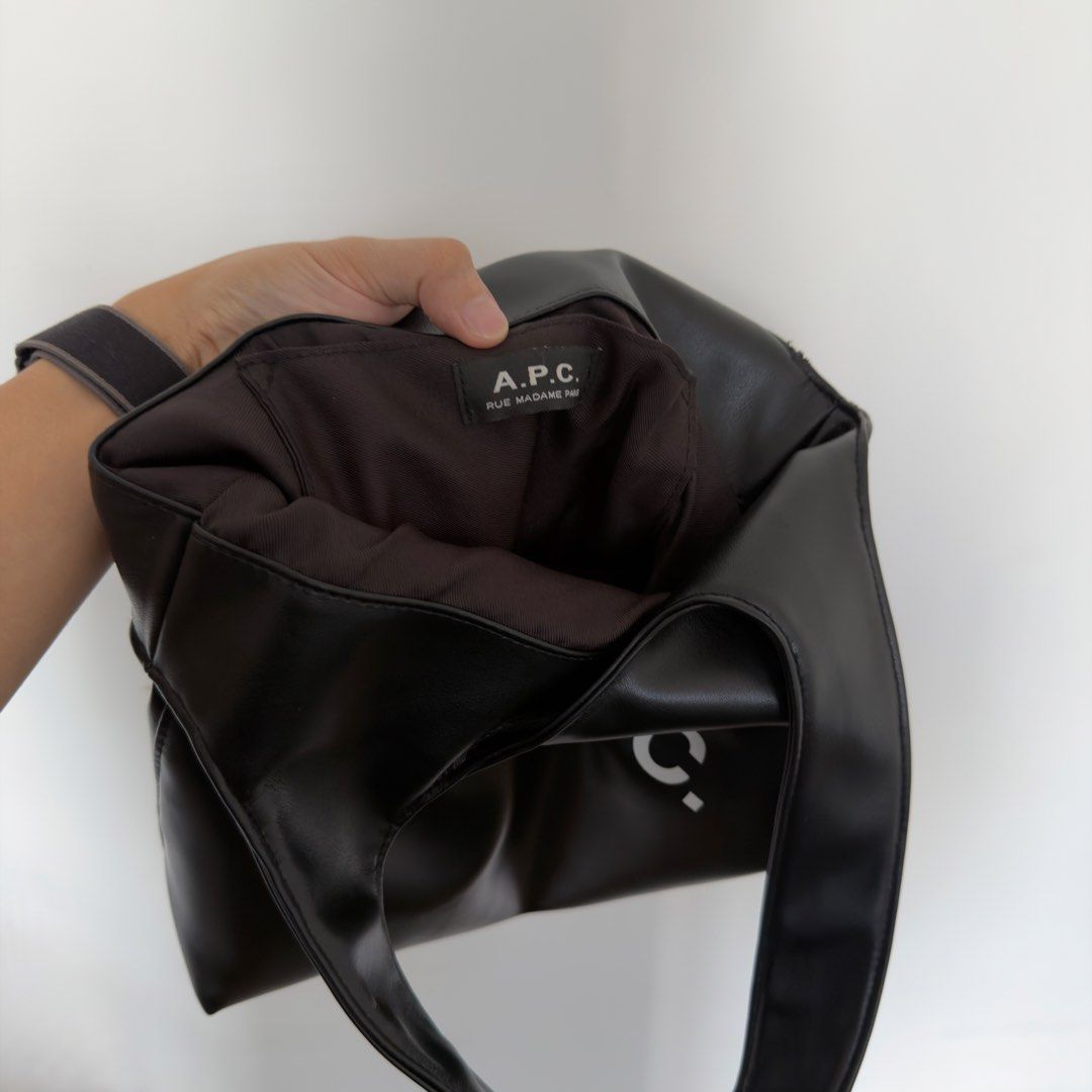 A.P.C. Black Ninon Bag (Category: Tote Bags) located in Baliuag. Submitted by wilfredcholo (Listing ID 1462936946, Image 2). Description: Size: Small Dimensions: 34 x 53 x 11 cm Bought for 11,000 PHP Negotiable for sure buyer Decluttering Not my style anymore.