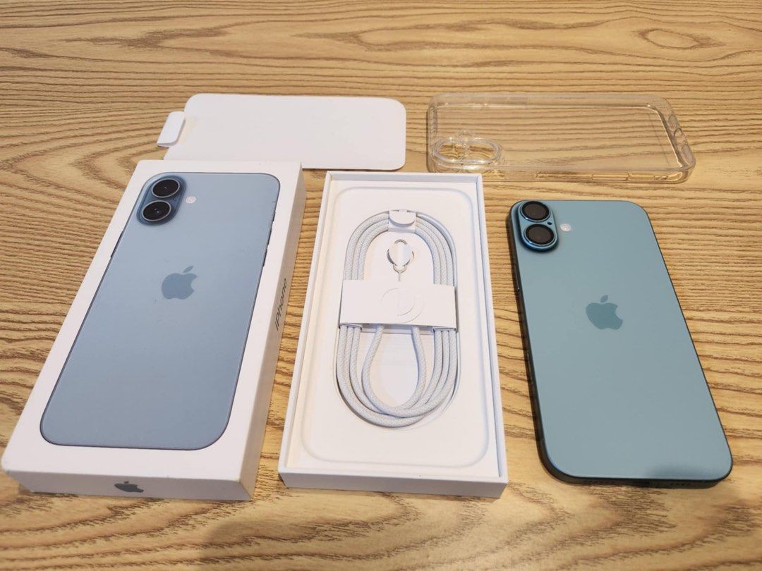 Apple iPhone 16 Plus 128 teal complete (Category: iPhone 16 Series) located in Pagudpud. Submitted by epicdog_cd8b9b (Listing ID 1462900177, Image 1). Description: Rush paunahan lang for hosp bill smooth 128gb 90% bh no apple id signed in tempered screen and cam no sim restriction no issue box cable c case.