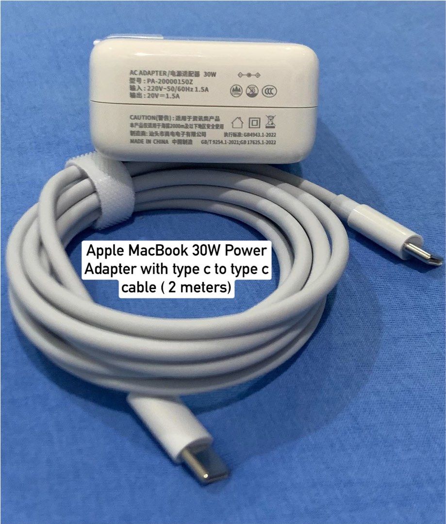 Apple MacBook Charger Type C 30W Adapter Charger with Type C Cable (Category: Chargers & Cables) located in San Juan City. Submitted by ph_gadgets_hub (Listing ID 1462889450, Image 1). Description: 𝐅𝐋𝐀𝐒𝐇 𝐒𝐀𝐋𝐄🔥 ₱1,300 (set) 30W Apple USB-C MacBook Adapter with Type C to Type C MacBook Cable (2 meters) Charger Brand New♥️ also available: ₱1,000 30W macbook adapter ₱700 type c to type c cable (2m) ₱700 type c to type c braided cable (2m) ₱