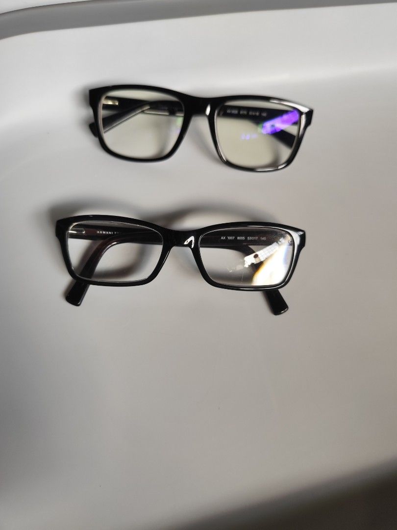 Armani Exchange Frame (Category: Sunglasses & Eyewear) located in Cebu City. Submitted by icoolectnsellect (Listing ID 1462915814, Image 1). Description: Bundle for 1500. Issue:RX lens. Bought at Garage Sale. Authenticity not Guaranteed, di ko alam if legit or Fake. Buy @ your own Risk. All EyeGlasses or Sun Glasses ay may Grado or Prescription Glasses. Please be careful para di masira mata nyo, you can change the lens and frame na lng kunin. Sal