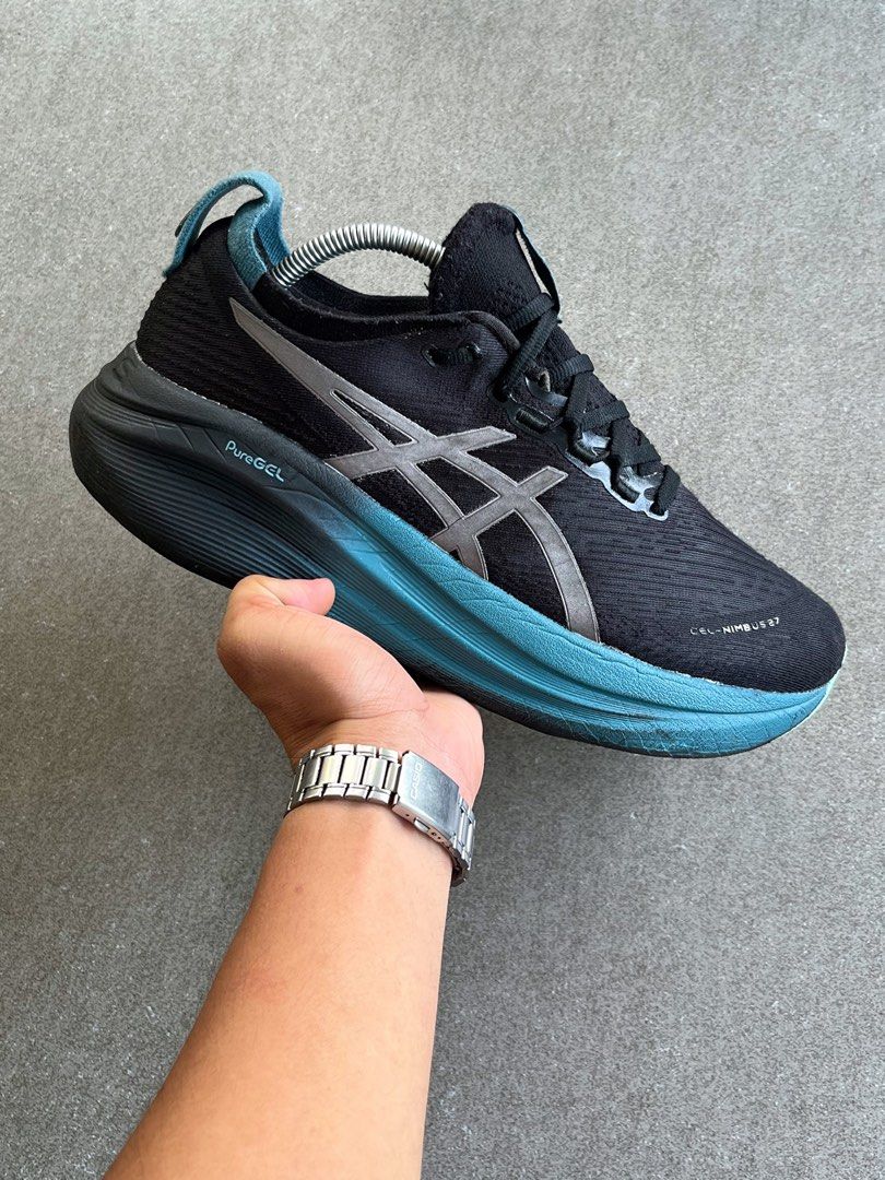 ASICS GEL NIMBUS 27 (Category: Casual Shoes) located in Butuan. Submitted by jacobfrost (Listing ID 1463067449, Image 1). Description: ASICS GEL NIMBUS 27 10 US MENS 44 EUR 28 CM GOOD CONDITION DRAGS/FIXED MESH SIDEPART BAWAL SA MASELAN ₱500 FREESHIPPING🏷️.
