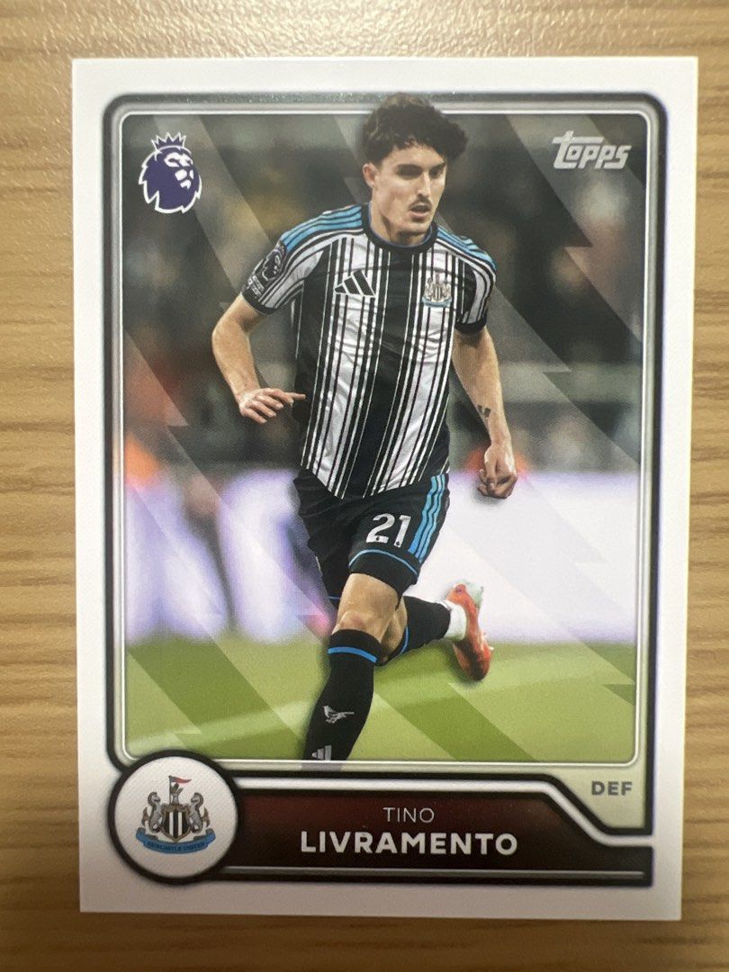 Assorted characters (Category: Raw Cards) located in Singapore. Submitted by wah_zai1990 (Listing ID 1462944921, Image 3). Description: Selling Topps Premier League football cards. Featuring Newcastle United players: Sven Botman, Malick Thiaw, Tino Livramento, Lewis Hall, and Dan Burn. Great for any Newcastle fan or football card collector. Grab these players for your collection!.