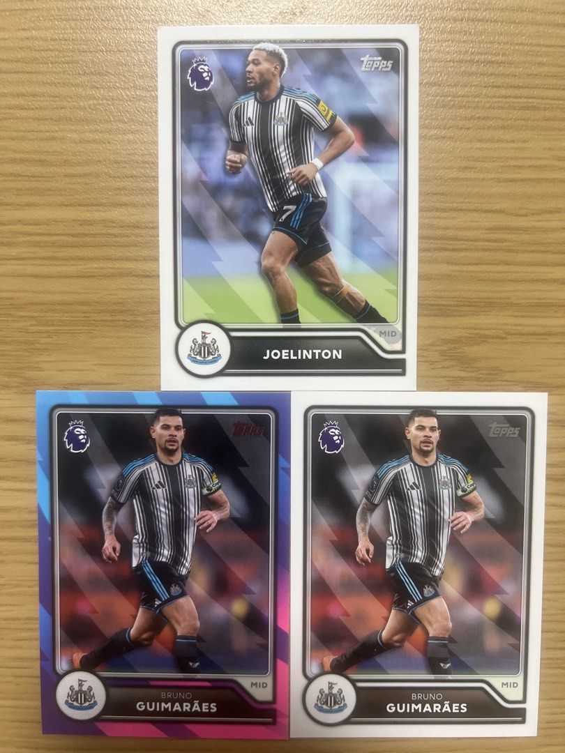 Assorted characters (Category: Raw Cards) located in Singapore. Submitted by wah_zai1990 (Listing ID 1462944921, Image 8). Description: Selling Topps Premier League football cards. Featuring Newcastle United players: Sven Botman, Malick Thiaw, Tino Livramento, Lewis Hall, and Dan Burn. Great for any Newcastle fan or football card collector. Grab these players for your collection!.