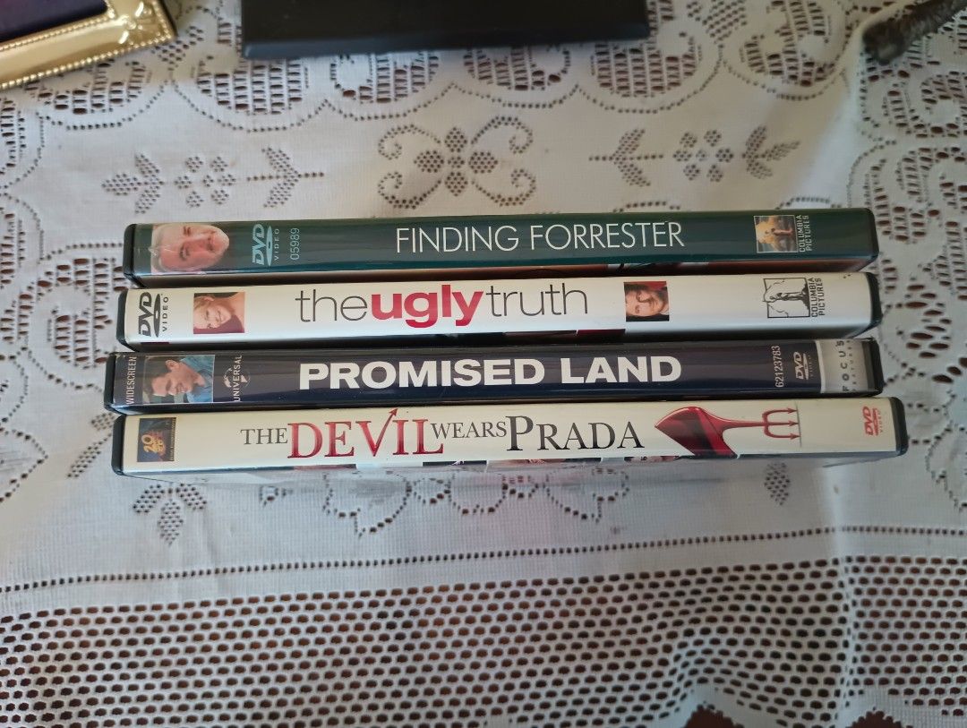 Assorted DVDs (Category: CDs & DVDs) located in Las Pinas. Submitted by preloved_manila (Listing ID 1462962323, Image 2). Description: The Devil Wears Prada Finding Forrester Promised Land The Ugly Truth.