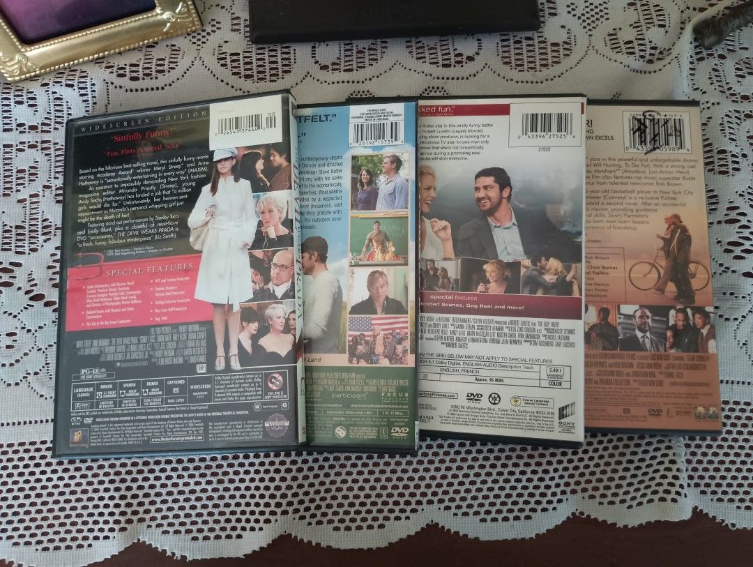 Assorted DVDs (Category: CDs & DVDs) located in Las Pinas. Submitted by preloved_manila (Listing ID 1462962323, Image 3). Description: The Devil Wears Prada Finding Forrester Promised Land The Ugly Truth.