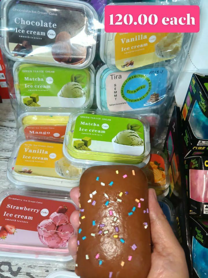 Assorted Flavors Ice Cream Cake - 120 Each (Category: Other Kitchenware & Tableware) located in Pasig City. Submitted by benildarustia18 (Listing ID 1462904040, Image 2). Description: - Assorted Ice Cream Cake Flavors: Chocolate, Green Tea, Vanilla, Mango, Strawberry, Tiramisu - Smooth and creamy texture - Perfect for any sweet craving - Price: 120 each.