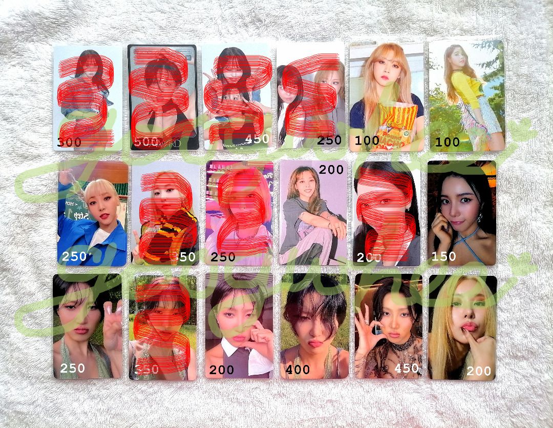 Assorted MAMAMOO Photocards (Category: K-Wave Merchandise) located in Manila. Submitted by monkeyyys01 (Listing ID 1460987685, Image 1). Description: - all onhand, official, 10/10 condition! - dm to claim 💌 MOP: GCash (dop: 1 week, pwede mag-extend up to 1 month pero need po mag-dp!) MOD: J&T, GGX, same-day delivery (loc: Manila, near UST) 🏷️ wts lfb ph solar moonbyul wheein hwasa 4ward dmm soundwave appmu cafe ld waw concert dvd travel citt hu