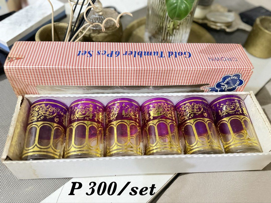 Assorted Multicolored Goblets, wine glass, cup & saucers (Category: Coffee & Tea Tableware) located in Caloocan City. Submitted by erokawaii (Listing ID 1462889137, Image 2). Description: Decluttering our glasses , tea and coffee cups. Most of these are from saudi. Please see price on each photo. ❗️Bagong Barrio Caloocan.