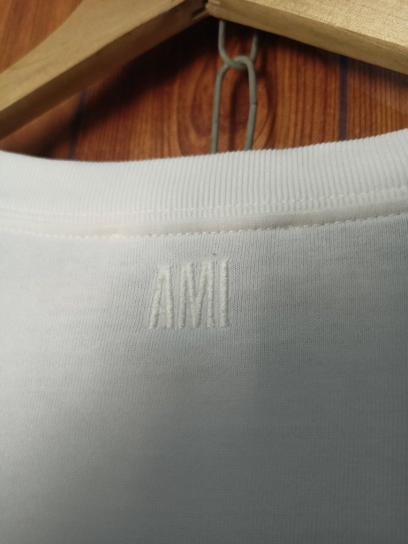 AUTHENTIC AMI Paris Red Chest Small Logo (FREE SHIPPING) (Category: Tshirts & Polo Shirts ) located in Abucay. Submitted by vcc.plug (Listing ID 1462956519, Image 3). Description: Authentic 💯 / FREE SHIPPING 24.5 x 28 Large-XL Boxy 🏷️ Still excellent - Needs rewash only 1 scratch see pics. (logo part) DM FOR MORE DETAILED PICS. 📍.