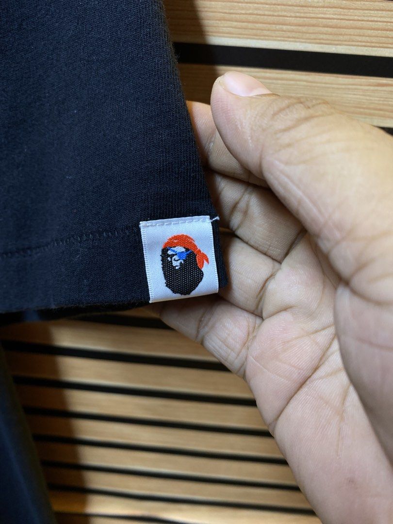 AUTHENTIC BAPE PIRATES (BLACK) “As New” (Category: Tshirts & Polo Shirts ) located in Makati City. Submitted by drip.poww (Listing ID 1462999801, Image 3). Description: - Authentic Bape - Color: Black - Size: Meduim - Dimes: 21.5x27 - Authentic - Excellent condition - Need wash, fresh from bale - Material: 100% Cotton Please don’t expect too much—these are thrifted (ukay) items. 😊 !!STILL NEGOTIABLE!!.