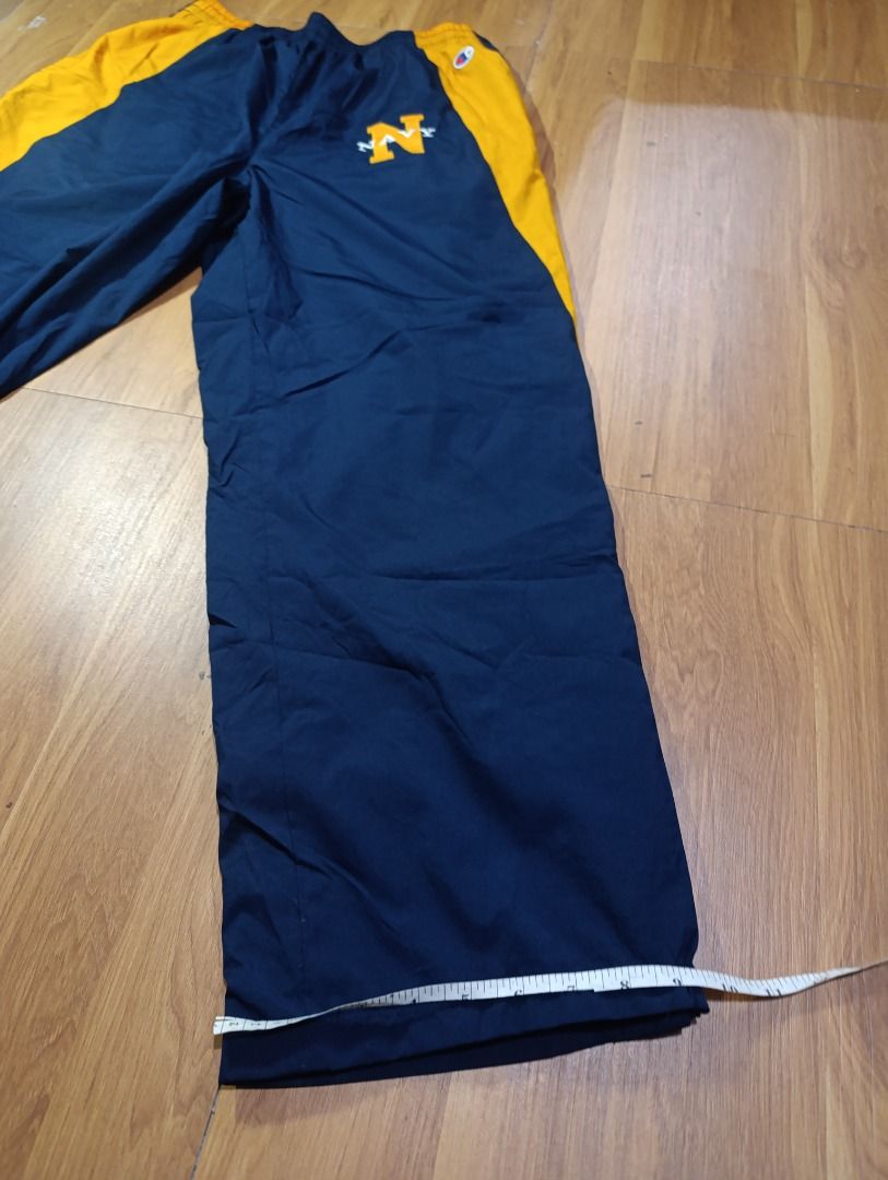 Authentic Champion U.S. Naval Academy Track Pants (Category: Joggers) located in Bulacan. Submitted by koritoo (Listing ID 1463052445, Image 3). Description: Authentic Champion U.S. Naval Academy Track Pants Good conditiom, stitch issue Complete tags/ Wash tags Size M Dimensions: 28-34 Width 38 Length 9 Hem Color rate: 10/10.