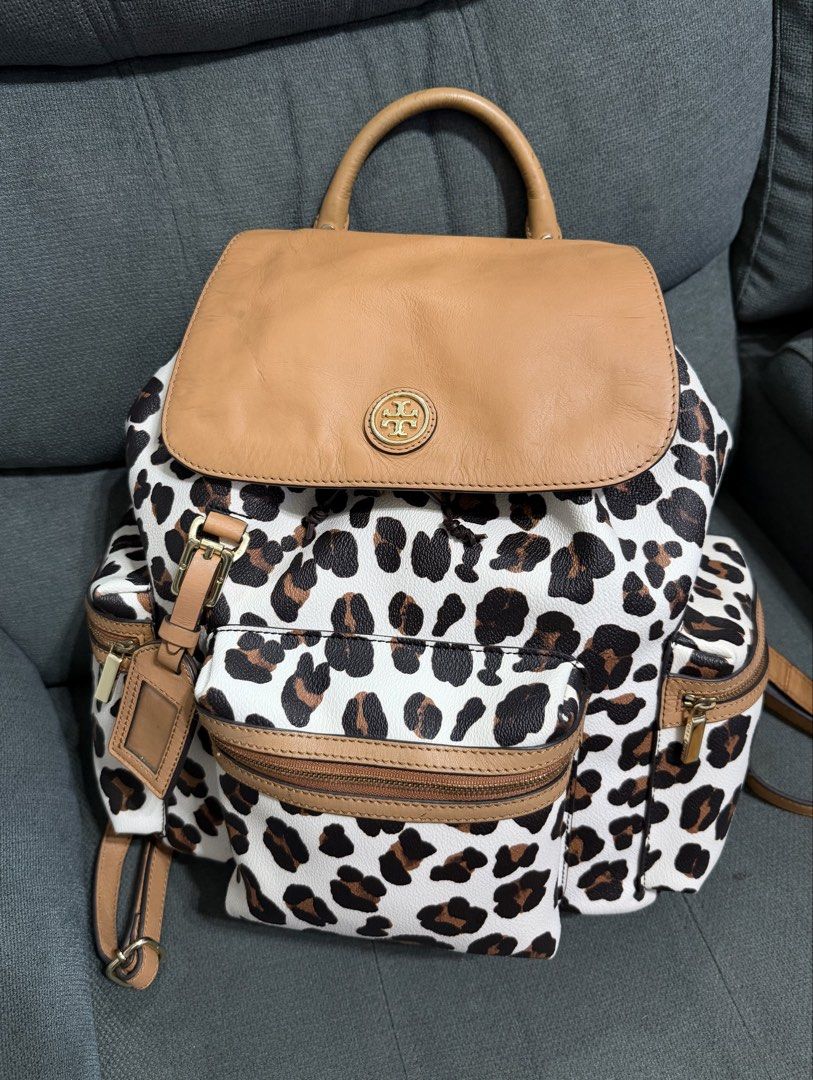 Authentic Tory Burch Kerringron Leopard Backpack (Category: Backpacks) located in Quezon City. Submitted by chic.bags (Listing ID 1462994495, Image 2). Description: Ykk zip Looks new No issue Actual photo posted Mop: gcash.