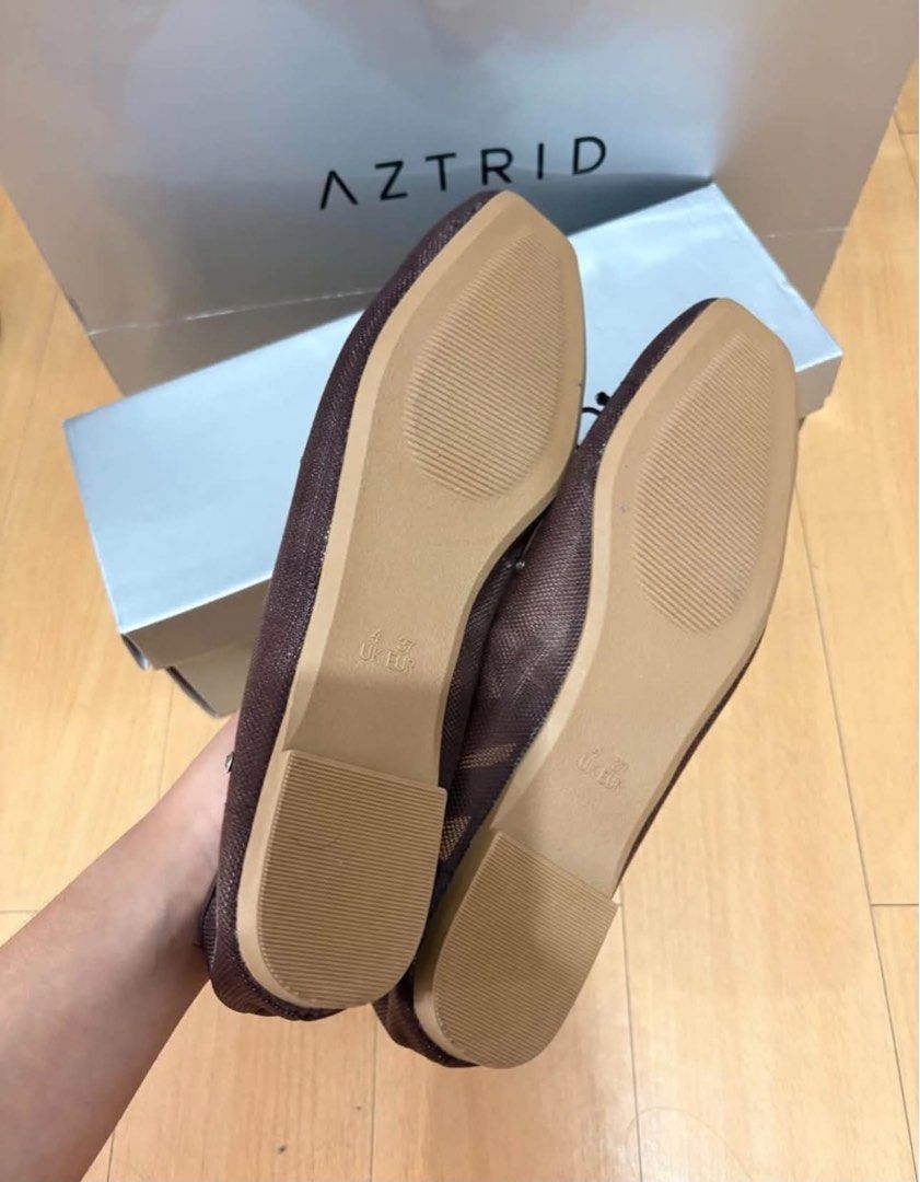 Aztrid Dani Mesh Ballet Flats (Category: Flats & Sandals) located in Manila. Submitted by bigpinkheart (Listing ID 1462943678, Image 2). Description: Aztrid Dani Mesh Ballet Flats in Brown Size 7 - Brand new!! Unused - Still with receipt, bought for 799 pesos - With paper bag as it was purchased from their physical store Rfs: Change of Mind.
